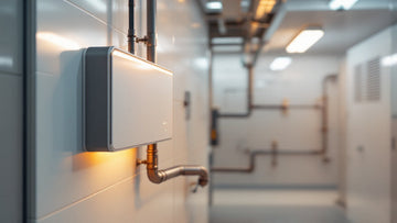 Modern utility space with a wall-mounted HVAC scent diffuser unit