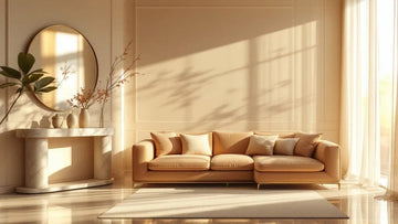 Whole-home scent diffuser filling a luxury hotel-style living room with fragrance
