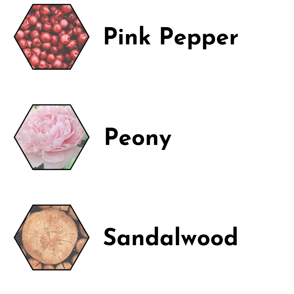 Diamond Petals Inspired by: Yves Saint Laurent Black Opium.  Top Note = Pink Pepper, Middle Note = Peony, Base Note = Sandalwood