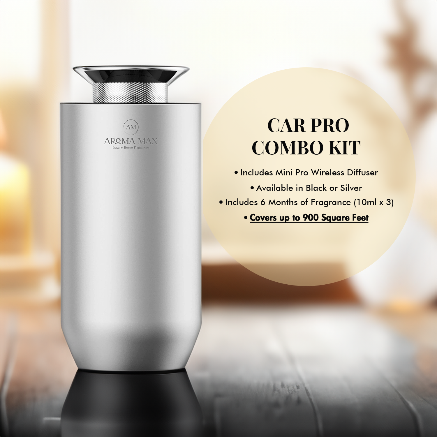 Car Pro Mini Portable Diffuser Fragrance Kit (Car and Small Spaces)