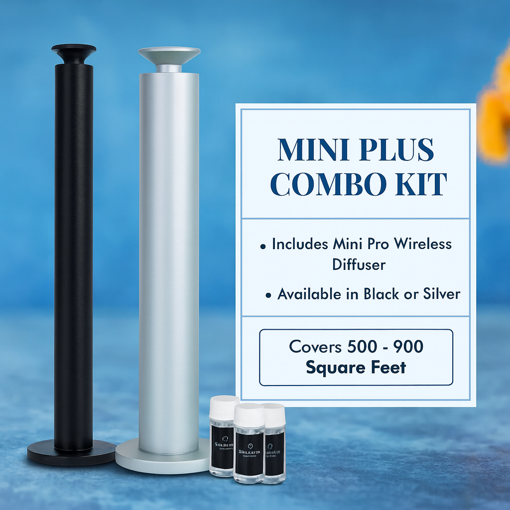 Mini Plus Diffuser and Fragrance Combo System (Includes Diffuser and 6 Months of Oil) 900 sq ft